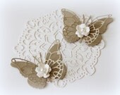 Set of 6 Butterfly Embellishments. Scrapbooking, cardmaking.