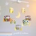 Baby Crib Mobile - Baby Mobile - Owl Baby Mobile - Mobile Owls - Nursery Mobile - Neutral Mobile - You can pick your colors :)