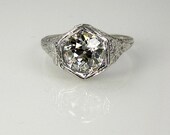 Reserved...2.08ct 1900 Edwardian Old European cut Diamond Engagement Anniversary Ring in Platinum