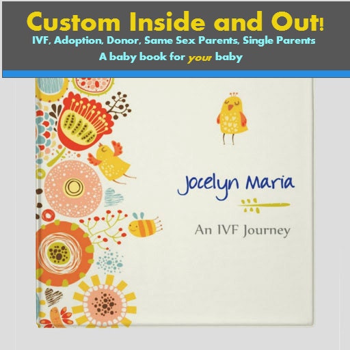 Custom Baby Memory Book for Alternative Family Building - "LIttle Bird"