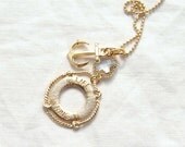 Nautical Necklace with a Gold Anchor and a Life Ring. Simple Modern Jewelry by Smallbluethings