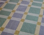 Handwoven Cotton Tea Kitchen Towel Retro Blocks Coastal Colors