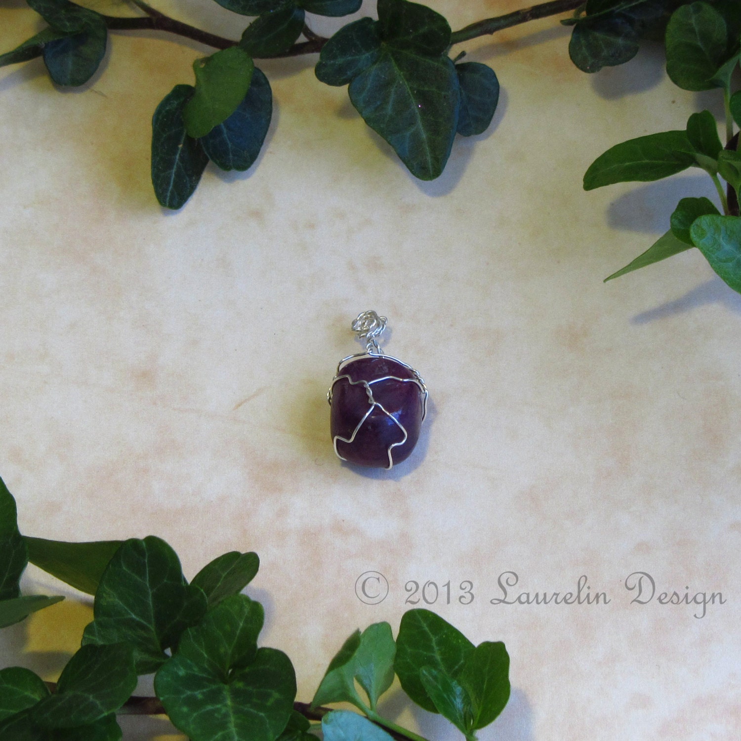 Ruby Silver Pendant