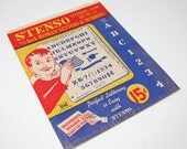 Vintage Stencil Set Stenso 1950s Unopened Lettering Guide