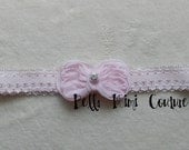 Custom Couture Light Pink Bow Headband