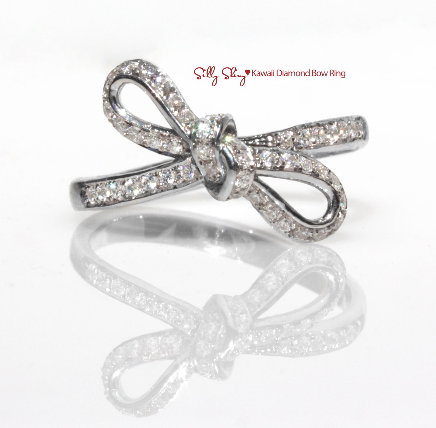 Bow Diamond Ring - The Original 14K Gold