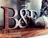 Custom Monogram 6" Rustic Wooden Letter Set For Home, Wedding, & Reception Decor