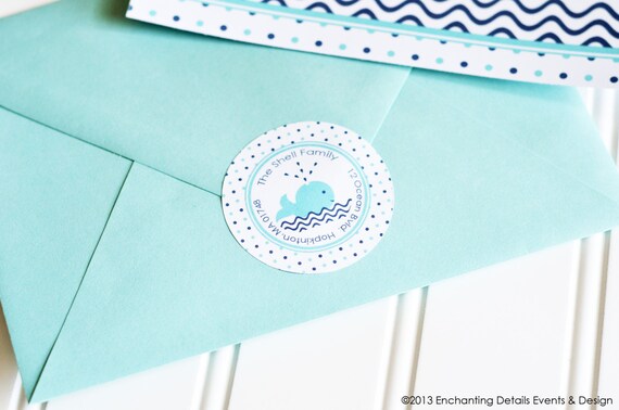 WHALE Printable Address Labels Baby Shower Il_570xn