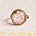 Pink flowers adjustable ring - First flowers collection - Free Worldwide Shipping - Gift for HER under 20 USD