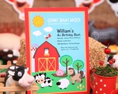 DIY PRINTABLE Invitation Card - Farm Barn Yard Birthday Party - PS809CA1a1