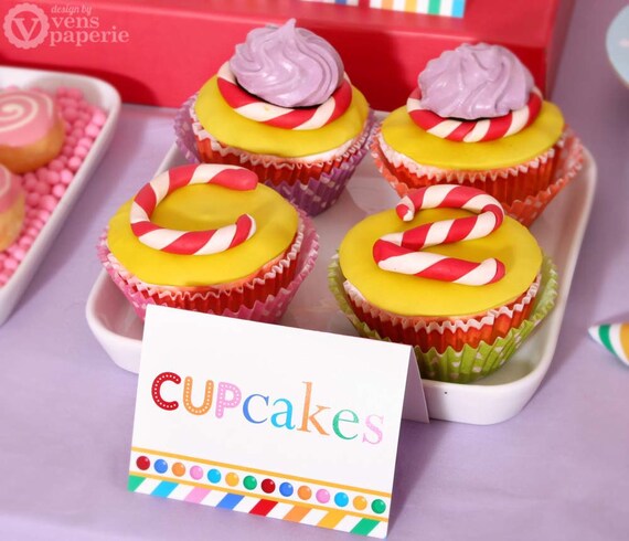 Candy Land Lollipop Birthday Party - DIY PRINTABLE BLANK Food Label - Instant Download - PS832CA1f Il_570xn