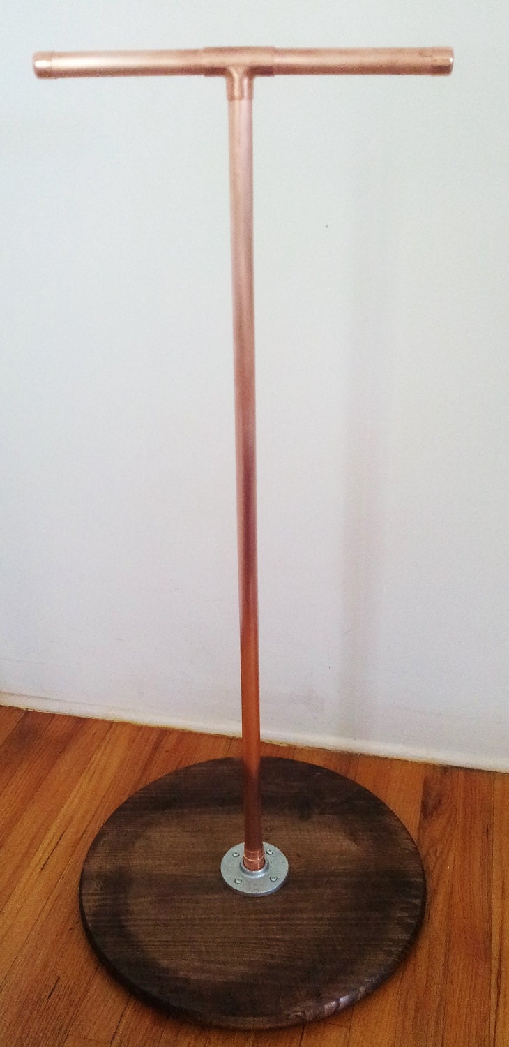 Copper T Stand Industrial Clothing Rack or by pennylanewhitneyj