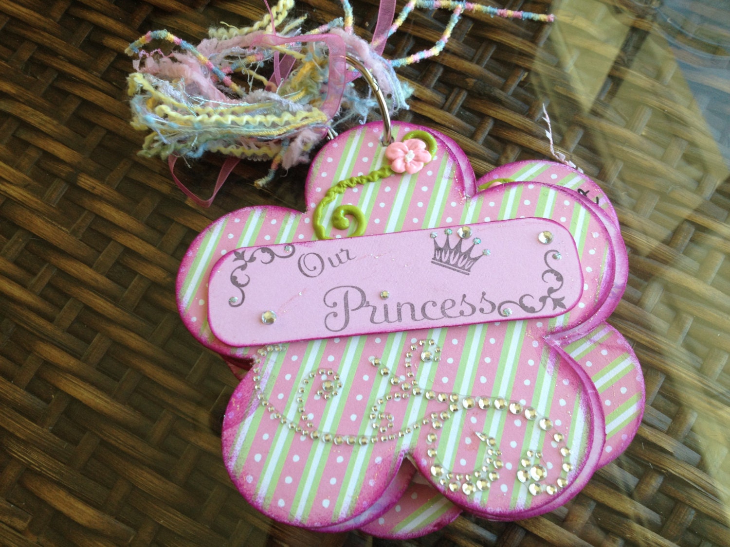 Baby Girl Scrapbook Album, Photo Journal, Altered Journal, Memory Book
