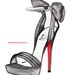 Watercolor Fashion Illustration Christian Louboutin Satin Bow High Heel Shoes