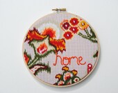 Embroidery Hoop Art - home - 6 inch