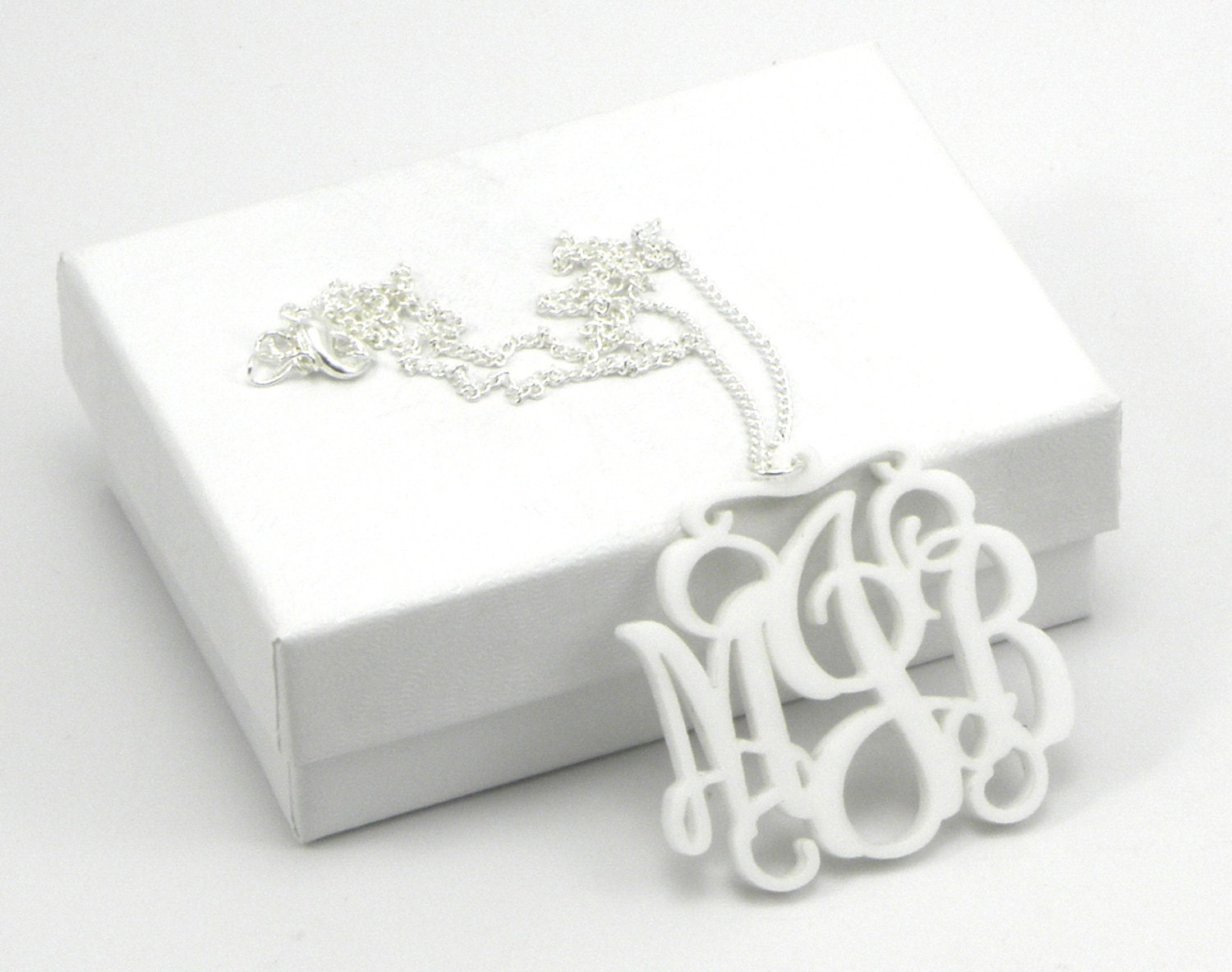 Monogram Necklace Acrylic