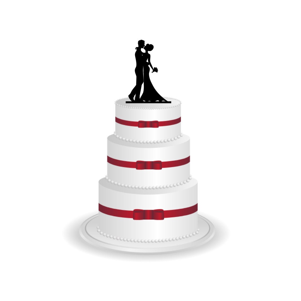 Bride and Groom Cake Topper - Wedding Cake Topper