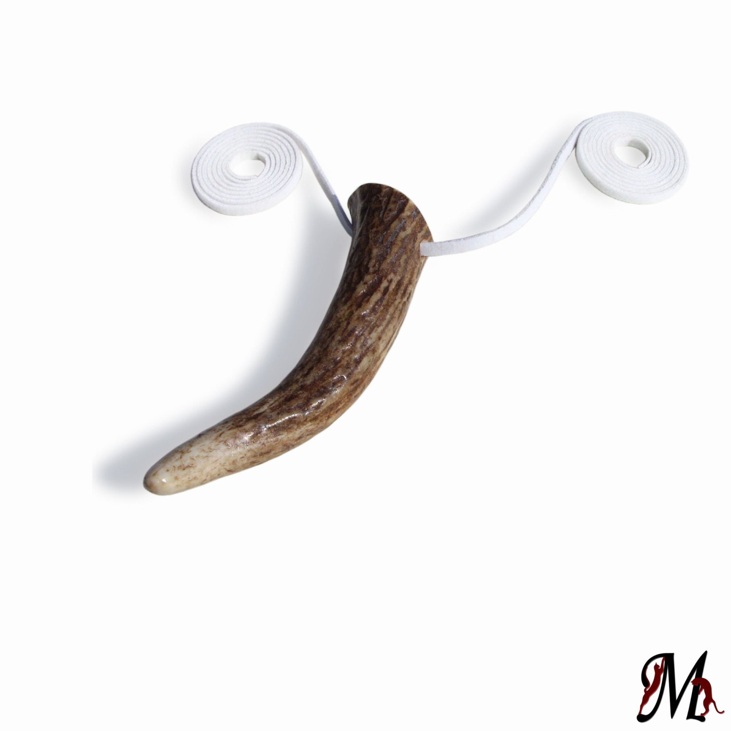 Eco friendly, Deer Antler Necklace, Pendant, bone carving, natural, organic hand carved, Boho, Tribal, Handmade, MariyaArts
