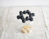 Danish Modern Taper Candle Holder - Black Cast Iron