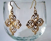 Espana - Bronze Filigree Floral Earrings