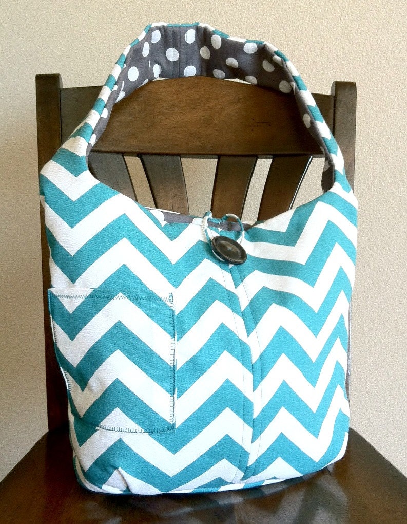 SALE- The Harper- Reversible Modern Canvas Cotton Hobo Sling Bag Purse