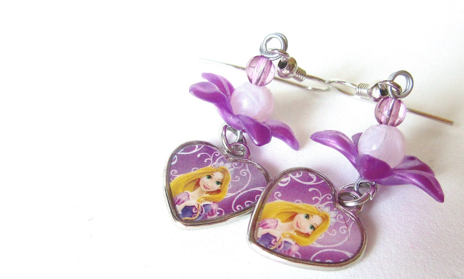 Rapunzel Heart Earrings