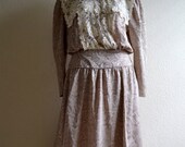 Gunne Sax Champagne Stevie Nicks Dress Size 16