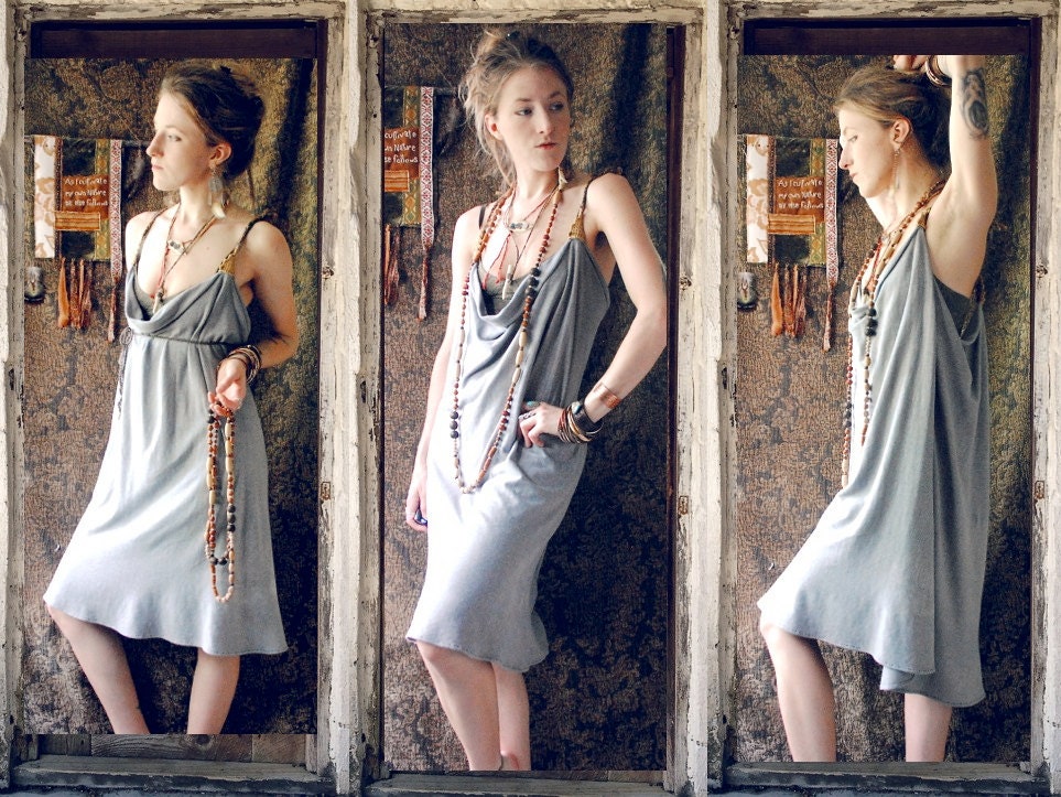 mama wolf smock dress. organic cotton/hemp blend. hand dyed colors. 'made to order'