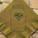 Rustic Personalized Golden Brown Mason Jar Wedding Cocktail Napkins with Heart and Initials- set of 50