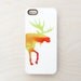 Rainbow Moose iPhone 5 4 4S Case Abstract Art New iPhone 4 Fall Animal Nature Silicone