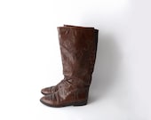 Vintage brown western style riding boots