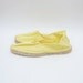 Vintage pastel yellow women canvas espadrilles