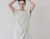 BLEACH DYE dress, milkyway, oversized shirt dress, very light white green