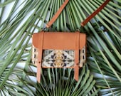 Pendleton and vegetable tanned leather hip bag, cross body bag, leather satchel- The Seafarer Bag