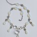 Moon and Stars Opalite Statement Necklace. Sea opal, crystal and star button necklace, bridal statement necklace