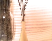 triangle bud vase. yellow.