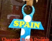 Nautical  Monogram Wood Anchor Door Hanger, door sign, door art