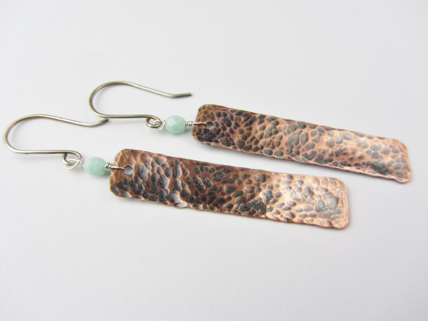 Hammered Copper Earrings