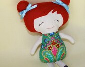 Jade. Cloth doll, soft toy, softie, plush toy