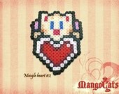 Valentine's day Moogle hugging heart bead sprite