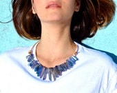 Iridescent Quartz Dagger Necklace