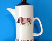 Palissy Royal Worcester Mid Century Coffee Pot