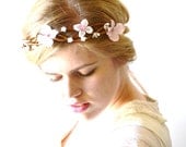 Bridal Headpiece, Flower Crown, Floral Crown, Woodland, Blush Pink Flower Head Wreath, Wedding Head Piece, Bridal Hair Accessories - SPRING