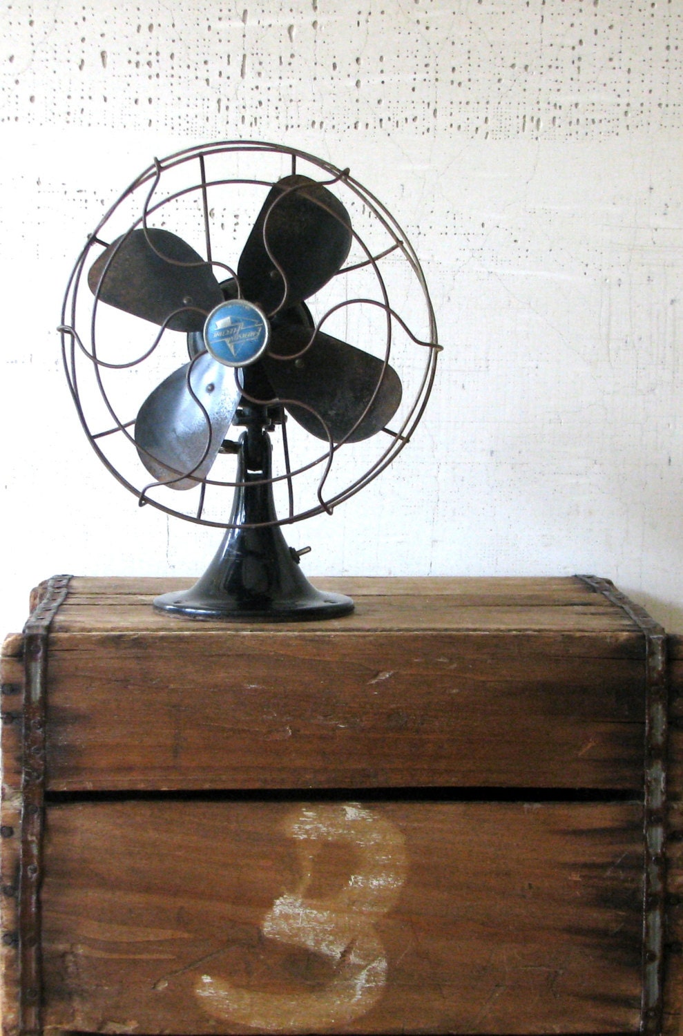 vintage black fan - emerson electric - modern farmhouse decor