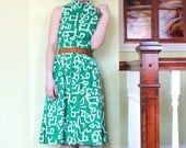 Vintage green aztec dress