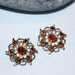 1950s Brass Topaz and Clear Paste Rhinestone Scatter Pins