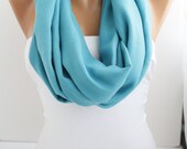 Pastel Blue Soft Pashmina Loop infinity  Scarf