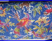 Vintage Tropical Kantha quilt, Bedspreads,handmade100% Organic cotton King Bed Cover or Blanket, REVERSIBLE Bedding