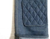 Quilted Knee Patch Jeans - Premium Denim