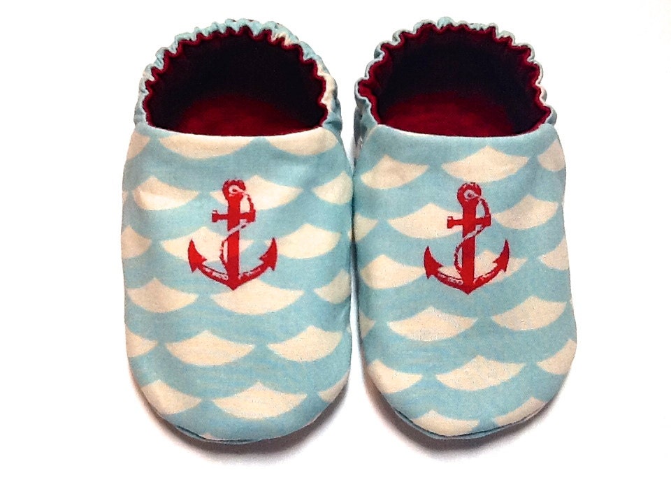 Nautical Anchor Baby Boy Shoes